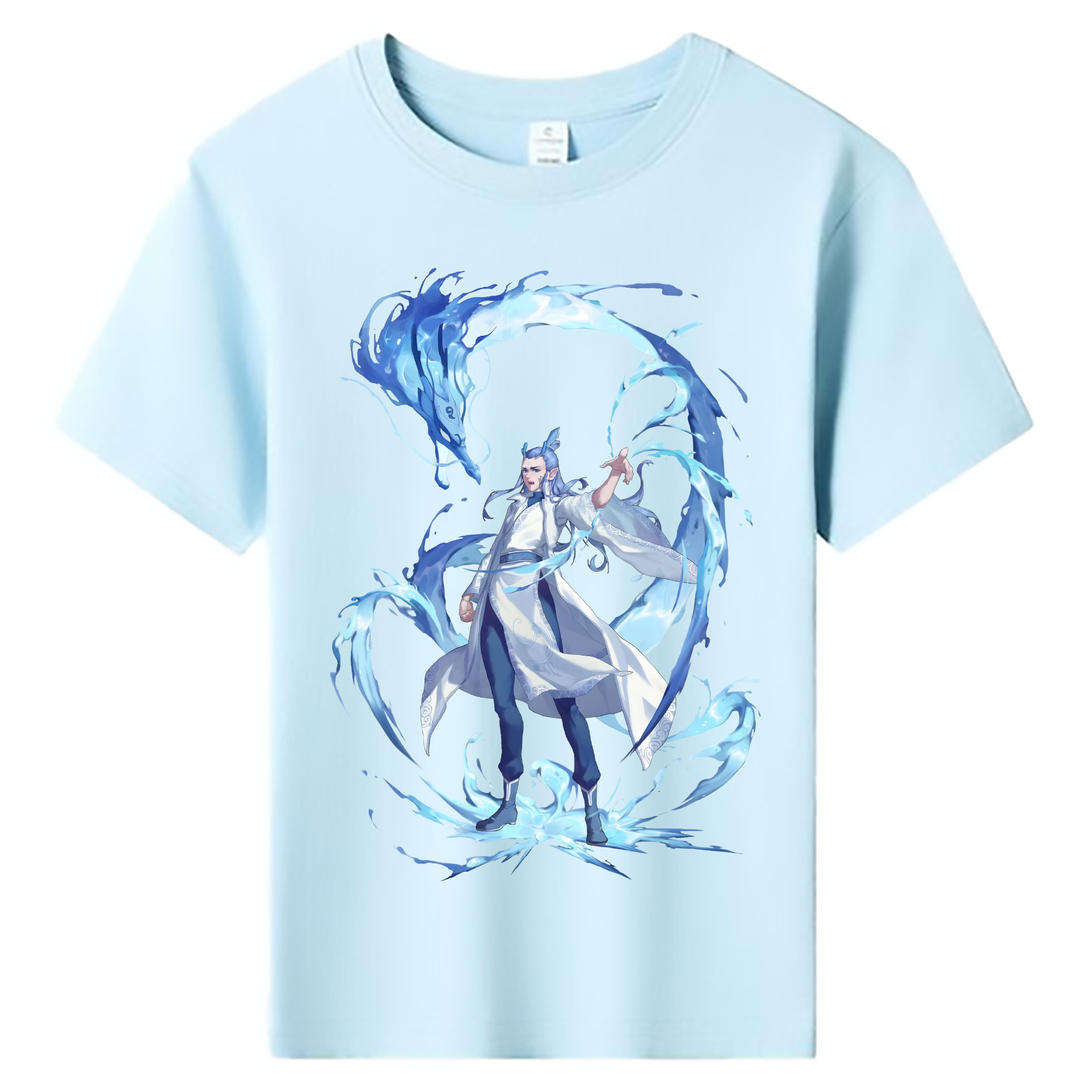 （画像用） Ne Zha 2 ナタ 魔童の大暴れ 綿100％キッズTシャツ（フロントプリント）